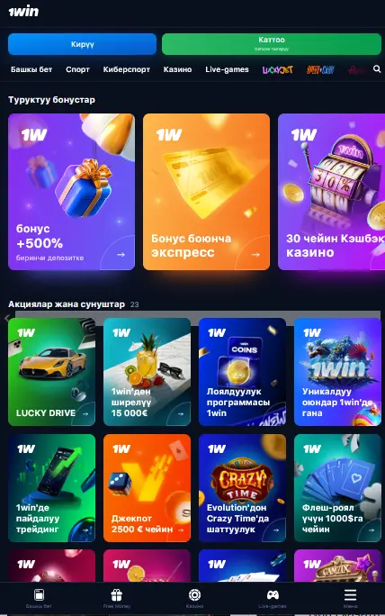 1Win тиркемелеринин функционалы